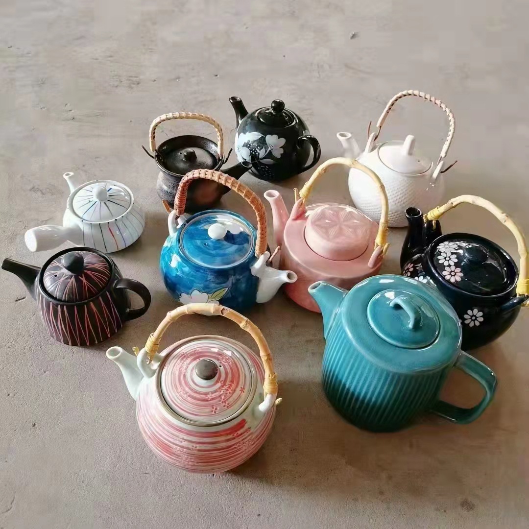 手绘茶杯功夫茶具杯手绘茶壶水壶陶瓷杯创意简约茶杯随机小杯子