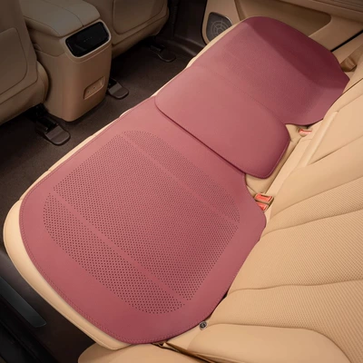 for All Seasons, High-End, Ventilated, Cool, Seat cushion, seat cover - volcanic-red-punched-breathable-full-edge-rear-bench-cushion