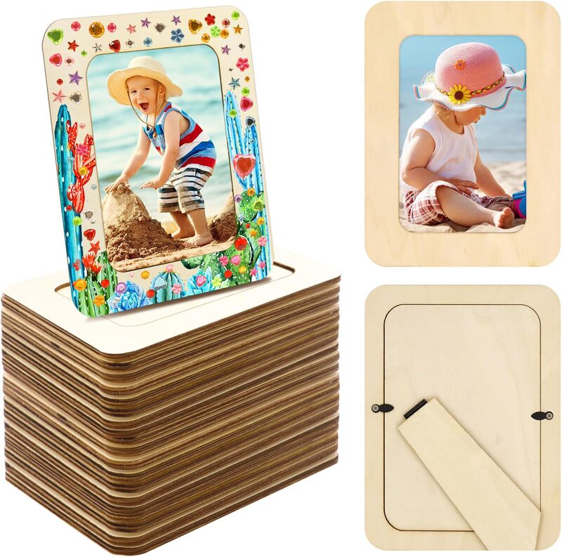 Wooden Photo Frame 4 X 6 Wood Frame for Photos, for Painting, Stickers, DIY Art Projects, Decorative Wooden Photo Frame 4 X 6 Wood Frame for Photos, for Painting, Stickers, DIY Art Projects, Decorative