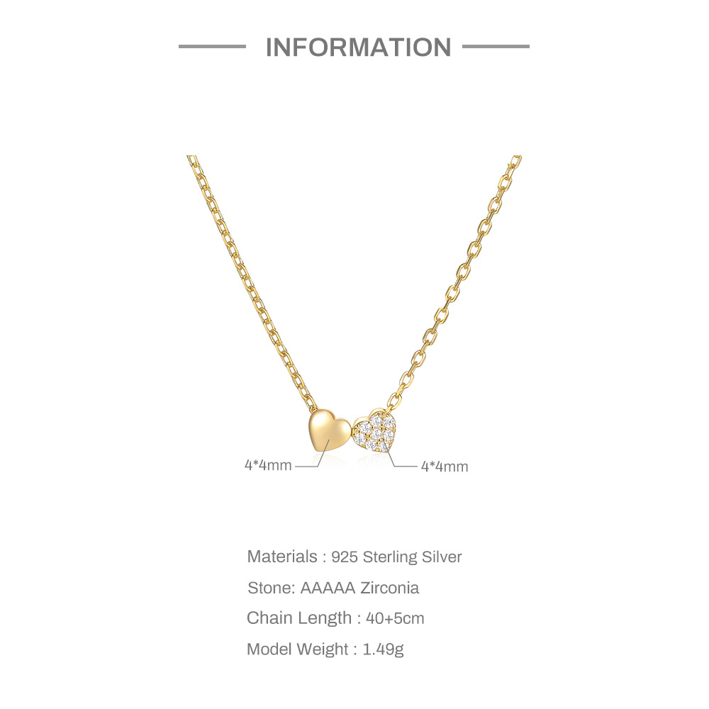 1g Weight 18K Gold Plated Plating Material 925 Sterling Silver Pendant Material Pendant Necklace Classification 925 sterling silver Chain Material cable chain Chain Type 1 Piece Quantity Holiday, Daily Occasion 925 Sterling Silver Material Geometric, Heart Shape Pattern All Seasons Season Women's Gender Simple Style, Classic Style Style 925 Sterling Silver Cable Chain Geometric Heart Shape Pendant Necklace 4