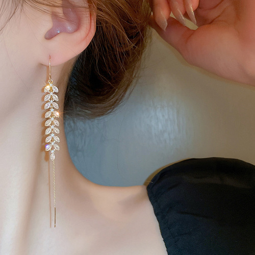 Elegant Long Grain Earrings for Women - Unique Design, High-Quality, Lightweight Luxury, Versatile Earrings - New Arrival for 