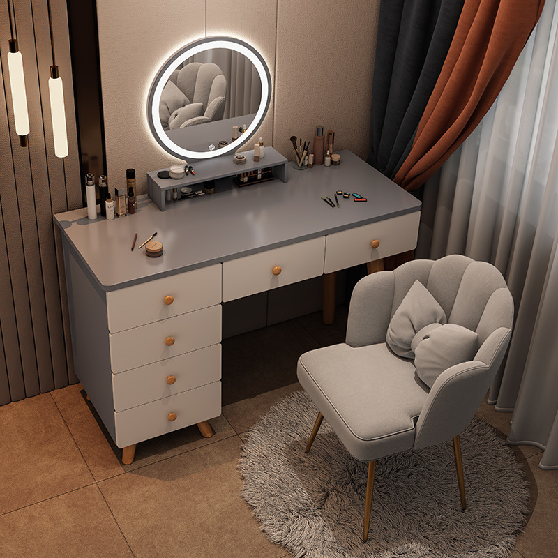 [Comercio exterior personalizado] dormitorio moderno y simple mesa de maquillaje gabinete de almacenamiento en un escritorio pequeño tipo de alquiler