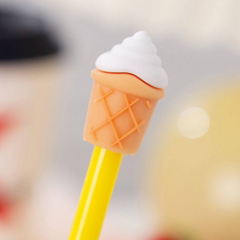 Lindo creativo de comida rápida hamburguesa Helado Gel Pen estudiante papelería al por mayor junio 1 final regalo Navidad