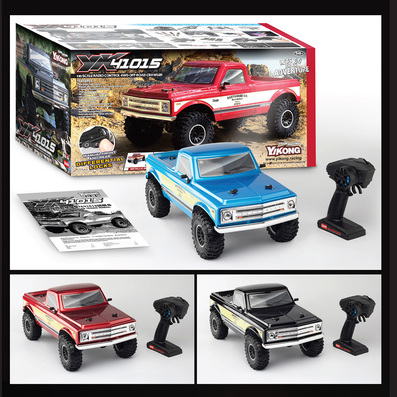 Yikong 1:10 4WD Waterproof Differential RC Off-Road SUV 3
