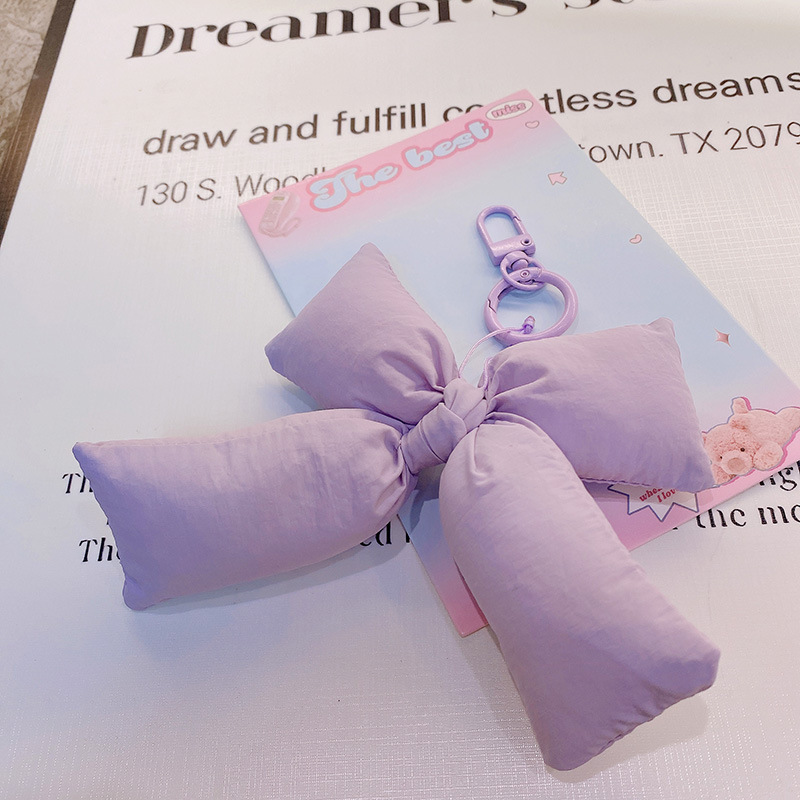 HD843A025 tela de otoño púrpura relleno de algodón muñeca llavero colgante bolso colgante de teléfono móvil