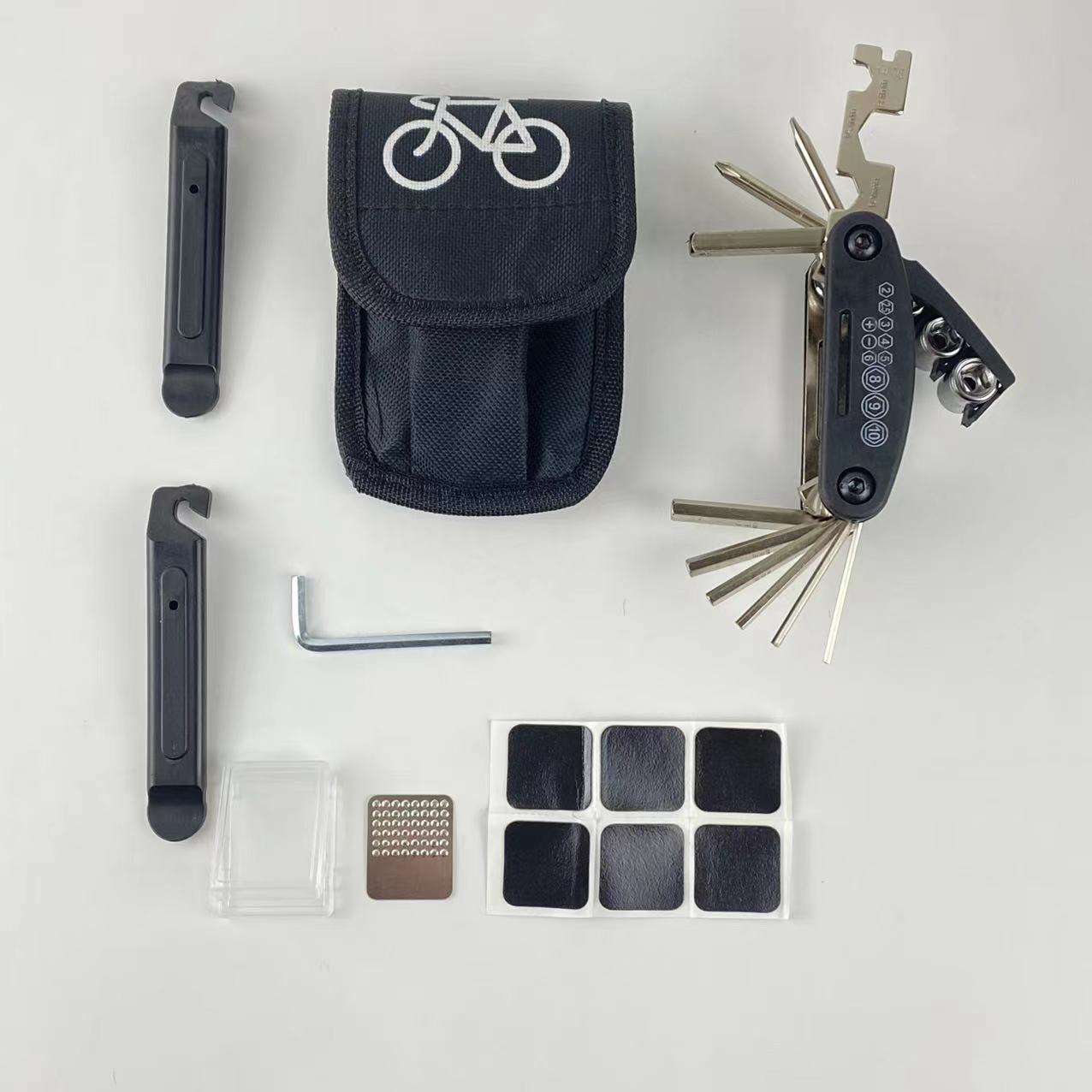 15-en-1 bicicleta de montaña multi-función de la herramienta/interior y exterior hexagonal destornillador llave/equipo de equitación combinación