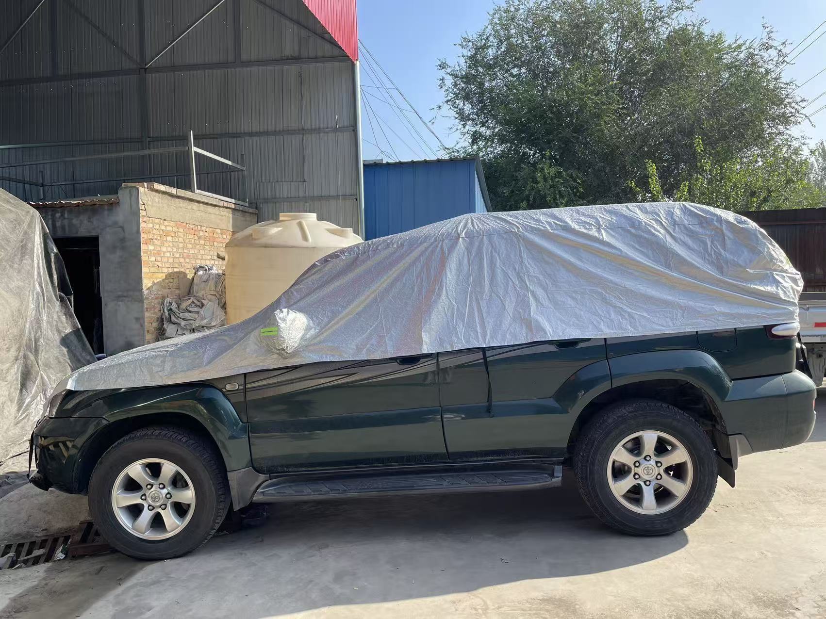 Car Cover Half-Cover Sun Protection Heat Insulation Sunshade Universal for All Seasons Thickened Car Cover Half-Cover Sunshade Wind Protection