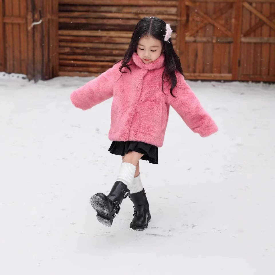 Кожа для девочек-все в одном имитация норкового бархата