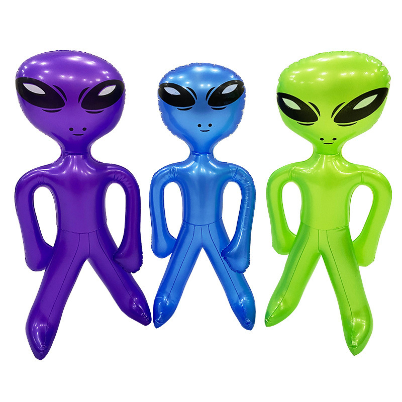 仿真卡通人偶玩具节日场景派对聚会摆设充气玩具 PVC充气外星人