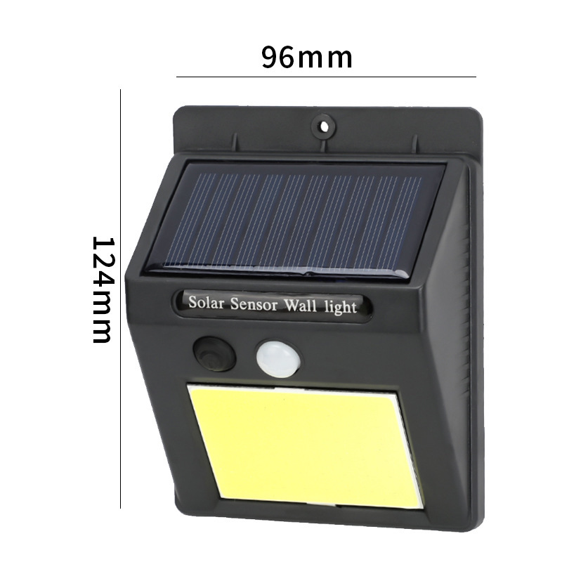 lámpara solar de pared unilateral al aire libre LED lámpara de inducción corporal hogar patio impermeable pared exterior lámpara de calle COB