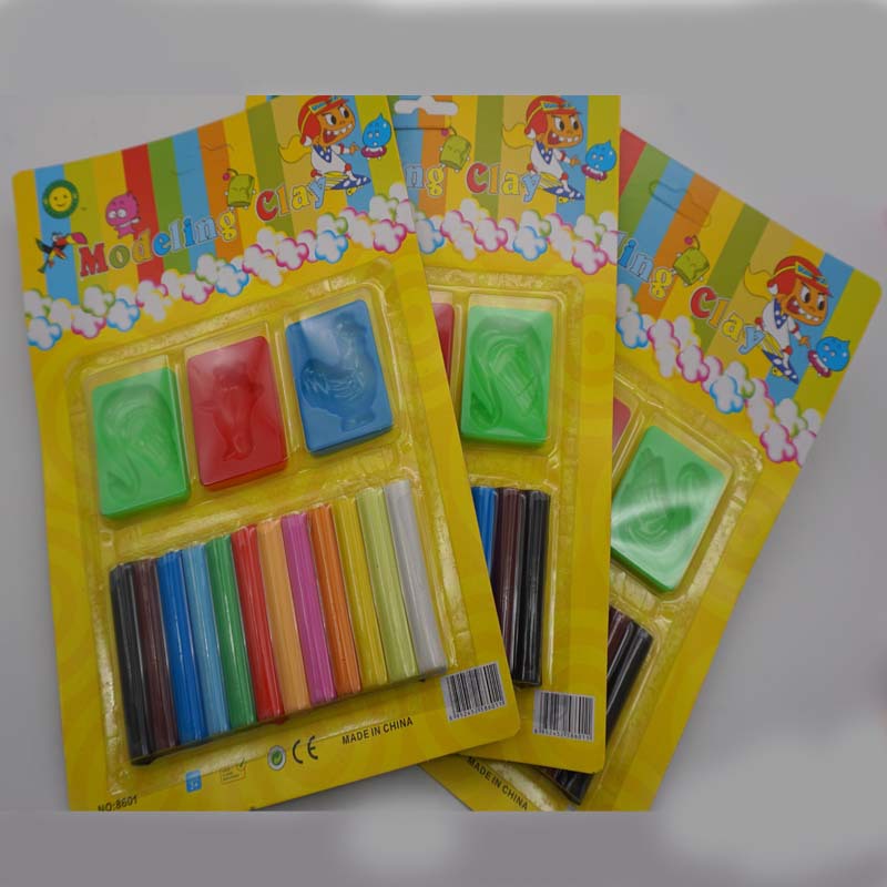 Educativo DIY hecho a mano protección del medio ambiente no tóxico exportación arcilla de goma arcilla plastilina niños juguete traje suave arcilla