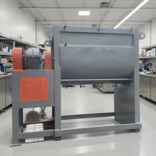 供应广州不锈钢拌料机 卧式粉体加热搅拌机 粉料颗粒炒料机厂家