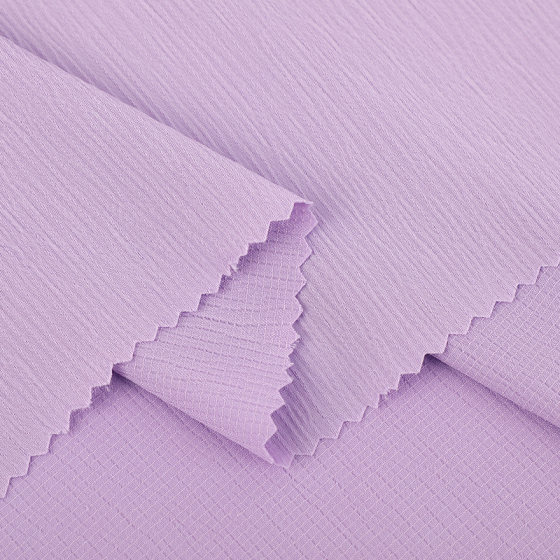 Bright Satin Smooth Wrinkled Chiffon Fabric 150g Plain Polyester Fabric Pajamas Dress Han Dynasty Fabric