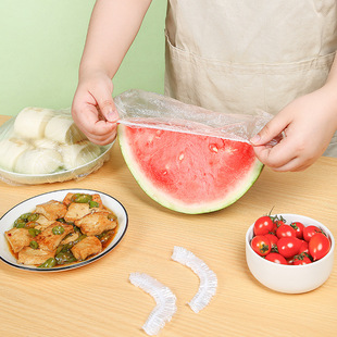 Disposable plastic wrap cover food grade household fresh-keeping bag special with elastic mouth shower cap type set Bowl leftovers