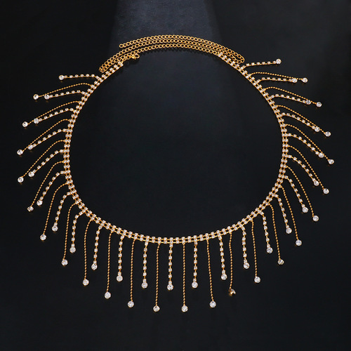  New Cross-Border Tassel Waist Chain, Instagram-Style Irregular Rhinestone Waist Ornament, European & American Accessory – Body Chain 06