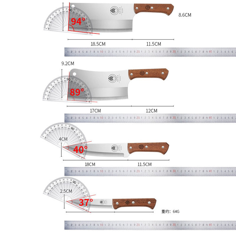Comercio exterior mango de madera sólida cuchillo de corte de hueso cuchillo de corte de hueso cocina doméstica cortar verduras cortar carne cortar costillas afiladas sin regalo image 6
