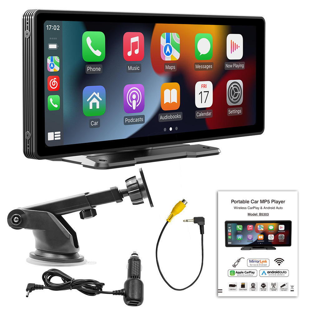 10.26 Pulgada portátil Bluetooth coche reproductor HD pantalla grande inalámbrica Carplay coche radio APP