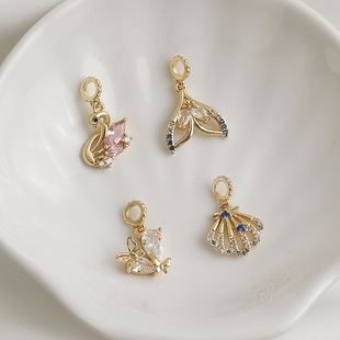 14K����ɫ�ʯؐ���~β���� ����ˮ���朒������ diy�Ʒ���