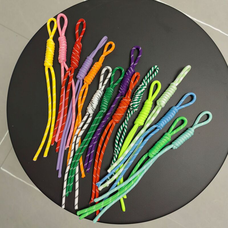 Backpack Clothing Pendant Woven Rope Contrasting Color Lanyard Keychain Mobile Phone Case Portable Hand Rope DIY Trendy Decoration
