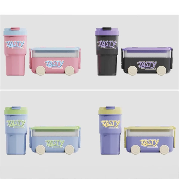 Bus, lunch box, set, 1100 ml, 550 ml