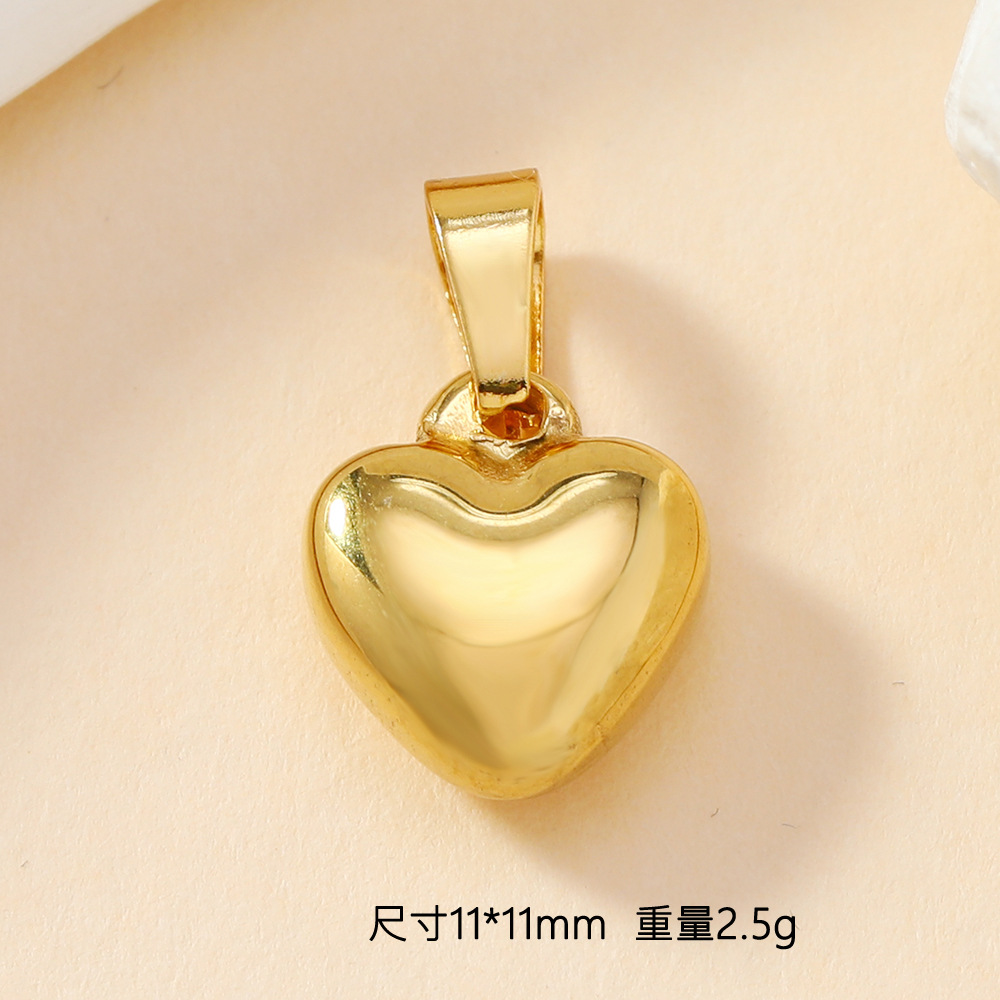 5g Weight Pendant Jewelry Making Type 18*17mm Jewelry Making Size DIY Jewelry Accessories Classification 1 Piece Quantity 304 Stainless Steel Material Heart Shape Pattern All Seasons Season Plating Design Casual, Vintage Style Style 1 Piece 18*17mm 304 Stainless Steel Heart Shape Pendant 4