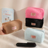 Winter plush capacious cosmetic bag, pencil case, stationery, organizer bag, Korean style