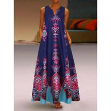 Floral Print V neck Tank Dress Women's Fashion Sheath Casual