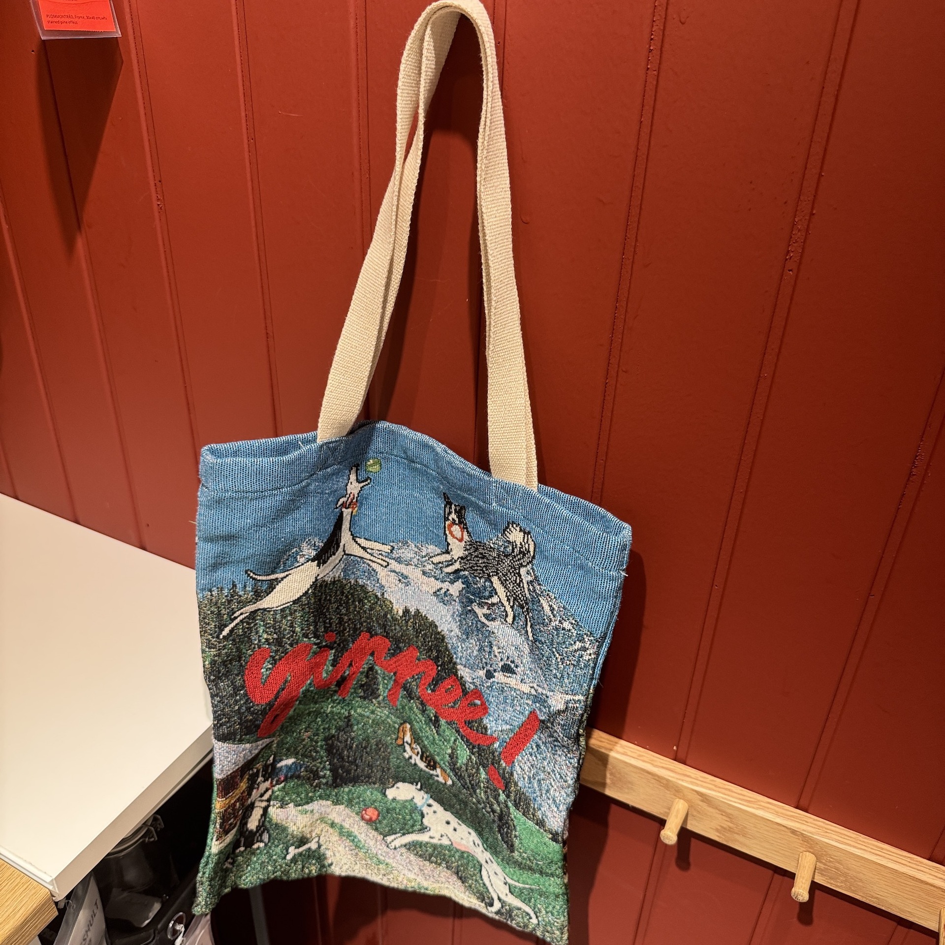 Yippee 中古风 韩国文艺艺术狗狗乐园购物袋托特包文创系列