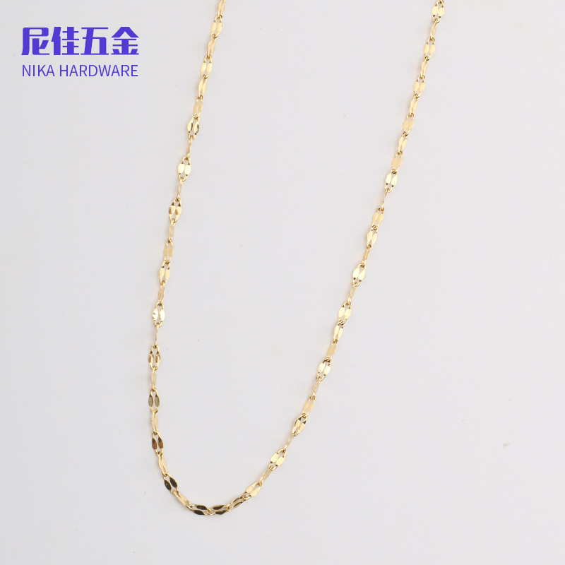 Collar femenino de acero inoxidable 316, cadena de labios minimalista, estilo moderno y versátil