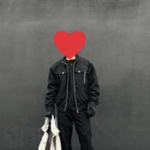 跨境男装2025冬季美式复古痞帅CityBoy毛领拼接加绒保暖夹克外套