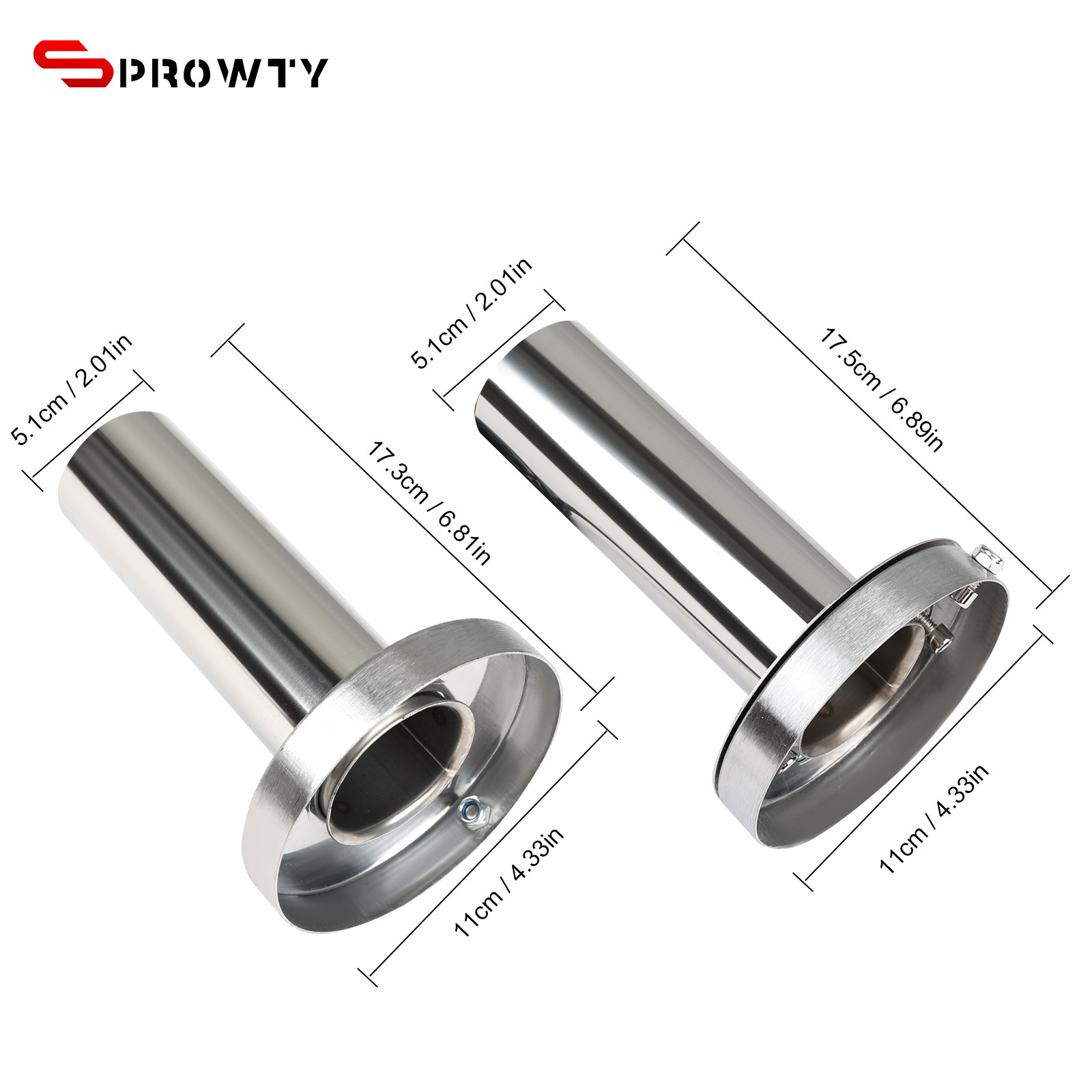 Directly supplied by the manufacturer, universal exhaust muffler for modified cars, 304 stainless steel tailpipe silencer