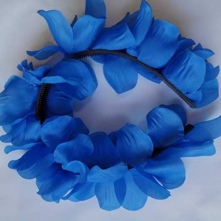 Nuevos productos transfronterizos hot sale hawaianos coloridas cascadas de cabello colorido para usar el cabello para bailar decoración fábrica al por mayor