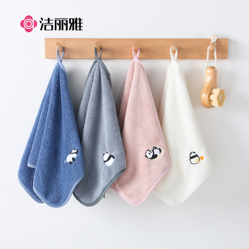 Jieliva Towels, Class A Children's Towels with Cartoon Panda Embroidery, Highly Absorbent Coral Fleece Towels—Factory Direct Supply in Stock