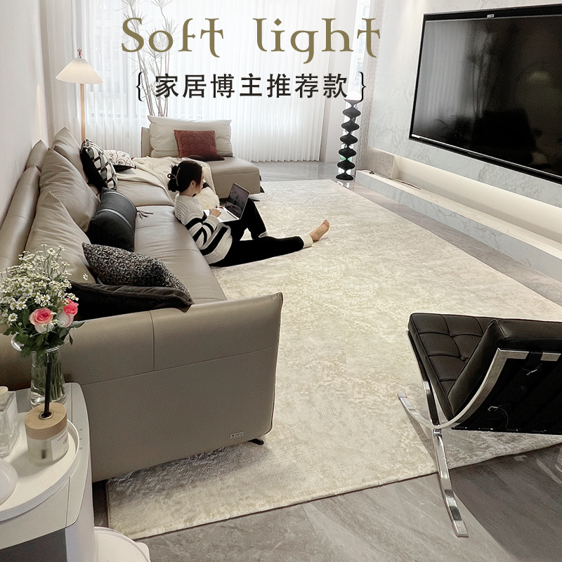 Alfombra de sala de estar antideslizante engrosado sofá doméstico alfombra de mesa de té dormitorio alfombra de lado de la cama fácil de cuidar alfombra de estudio