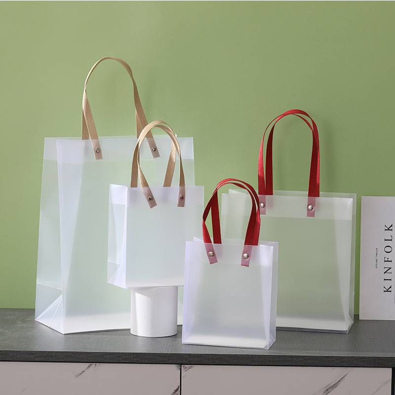 现货pp透明手提袋塑料磨砂喜糖包装伴手礼迷你精致小袋子礼品袋