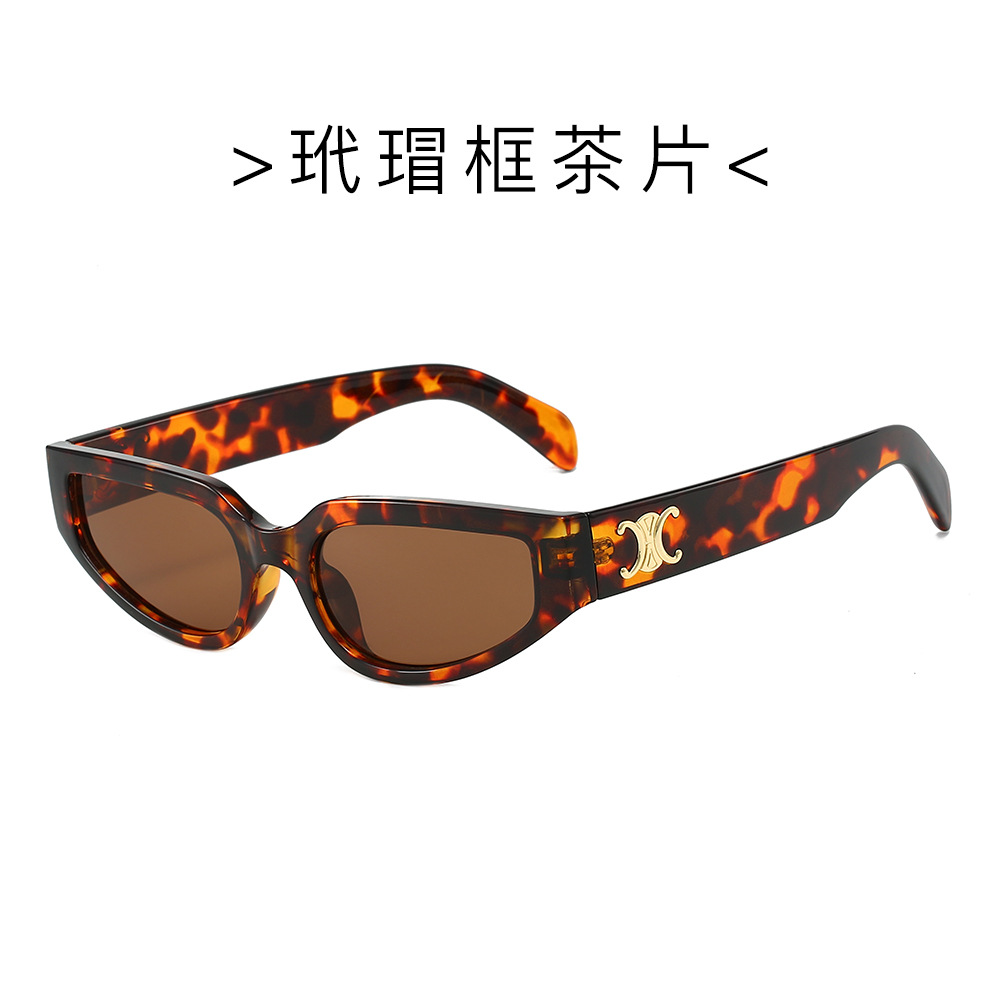Gafas de Sol de Estilo Retro Transfronterizo de Xiaohongshu, Gafas de Sol de Alta Gama con Marco Pequeño Poligonal Estilo Macaron