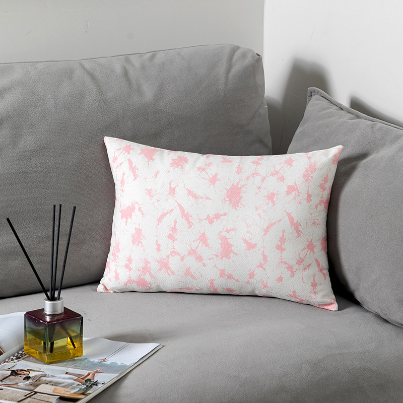 Housse de coussin de canapé imprimée recto verso, moderne, simple, fraîche, abstraite, colorée, géométrique irrégulière_voghion.com