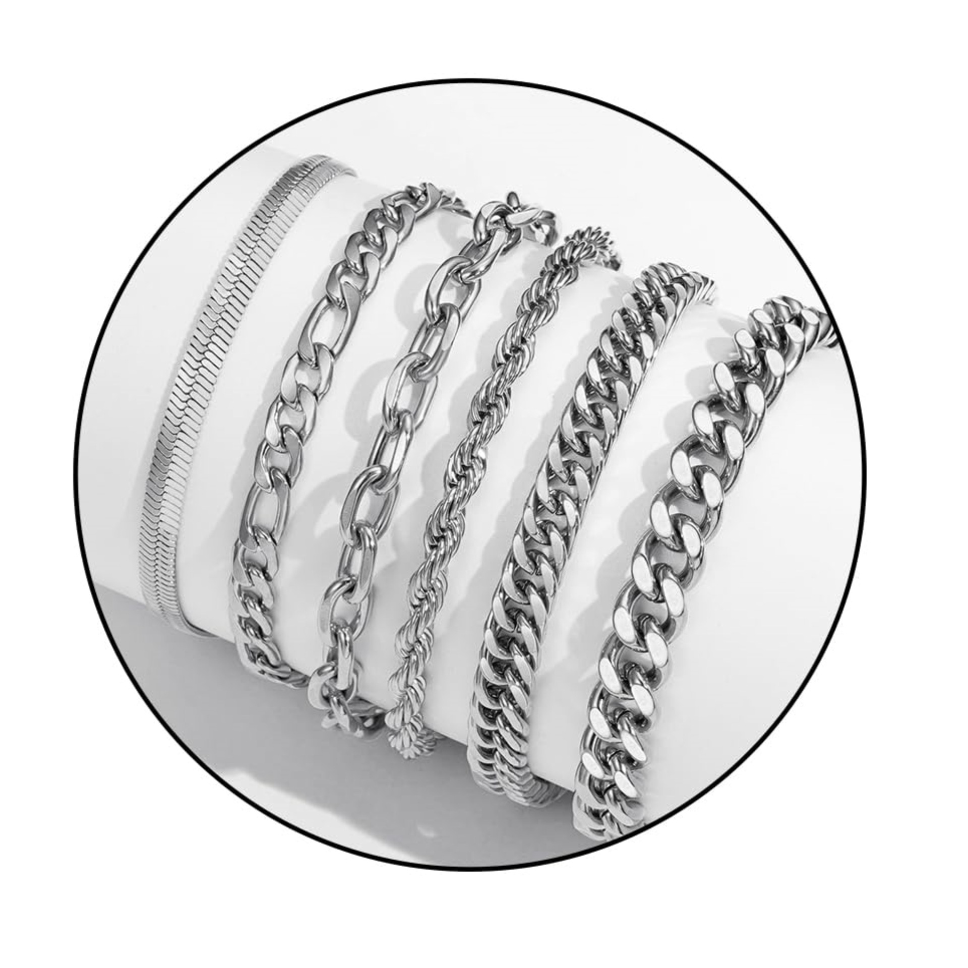 Multi-layer Stackable Chain Bracelet Gold Plated Brass Jewelry_voghion.com