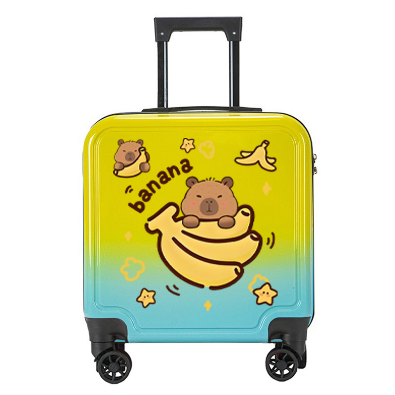 Kapibara Luggage Dropshipping New Cute Capybara Children's Trolley Suitcase 20-Inch Carry-On Suitcase with Universal Wheels Travel Suitcase