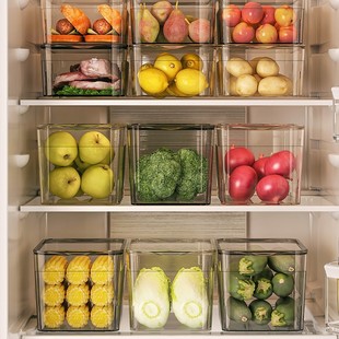 Caiguang refrigerator storage box storage box transparent large capacity refrigerated frozen drain fruit and vegetable fresh-keeping box