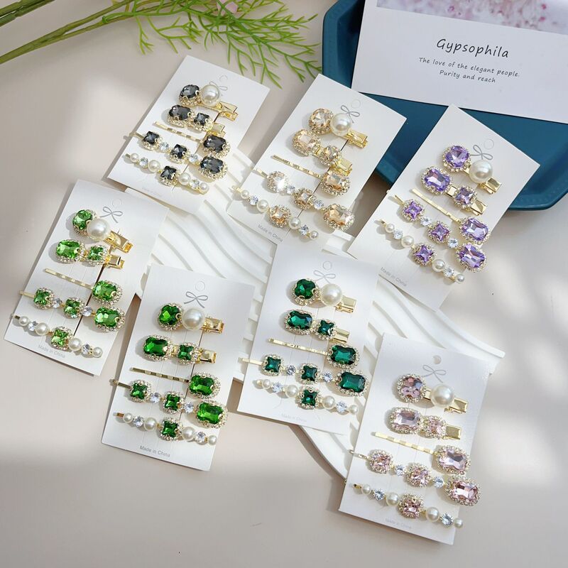 Retro Elegant Palace High-end Bangs Side Hairpin Cyber Celebrity Rhinestone One-word Clip Light Luxury Women's Side Hairpin Hair Accessories Retro Elegant Palace High-end Bangs Side Hairpin Cyber Celebrity Rhinestone One-word Clip Light Luxury Women's Side Hairpin Hair Accessories