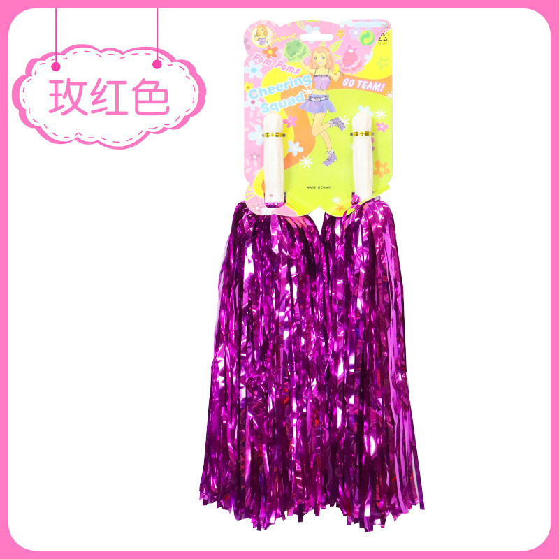 Pompones de Cheerleading de Plástico con Mango Artesanal para Baile
