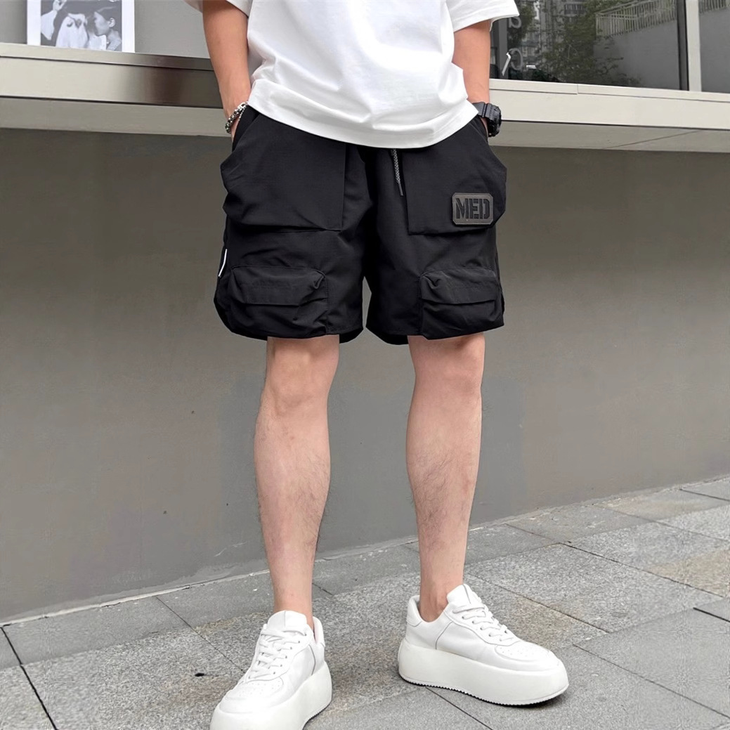 Outdoor Multi-Pocket Sports Cargo Shorts Men's Summer Casual Straight Quick-Dry Shorts Youth