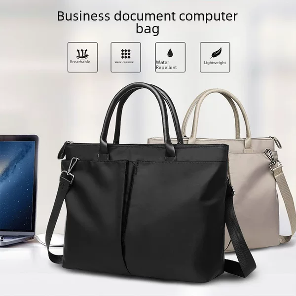 New Business Briefcase Office Simple All-match Casual Portable Shoulder Bag Dual-purpose Large Capacity Crossbody Computer Bag