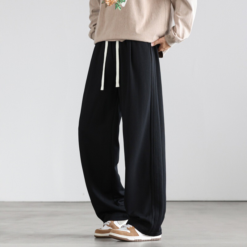 Free Shipping 5 Casual Wide-Leg Pants for Men Autumn and Winter 73 Workwear Sports Loose Straight Leg Can Be Opened Twice Trendy 2025