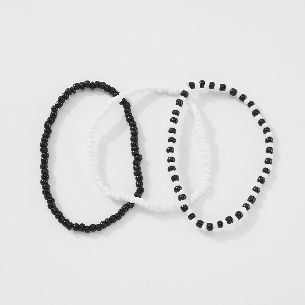 Ethnic Style Black And White Beads Bracelet Wholesale Nihaojewelry display picture 9