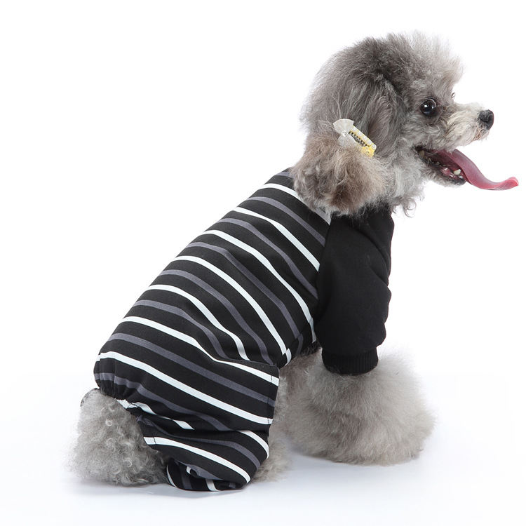 Striped Dog Four Legged Clothing Comfortable Breathable Easy To Wear Prevents Shedding For Home Use Pet Products Dog Clothing & Shoes_voghion.com