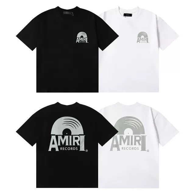 Long-Term Trend: 2024 European and American Amiri Classic Animal Print T-Shirts, Couple Letter Print Unisex Short-Sleeve Matching Loose Trendy Style Long-Term Trend: 2024 European and American Amiri Classic Animal Print T-Shirts, Couple Letter Print Unisex Short-Sleeve Matching Loose Trendy Style