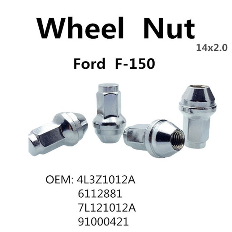 14x2.0适用于Ford福特猛禽 F-150轮胎螺丝杆帽轮毂螺母 4L3Z1012A