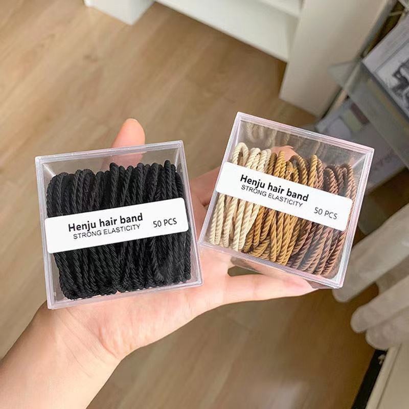 High-tailed ponytail head rope rubber band hair band headdress scalp cover new rubber band summer hair rope for women